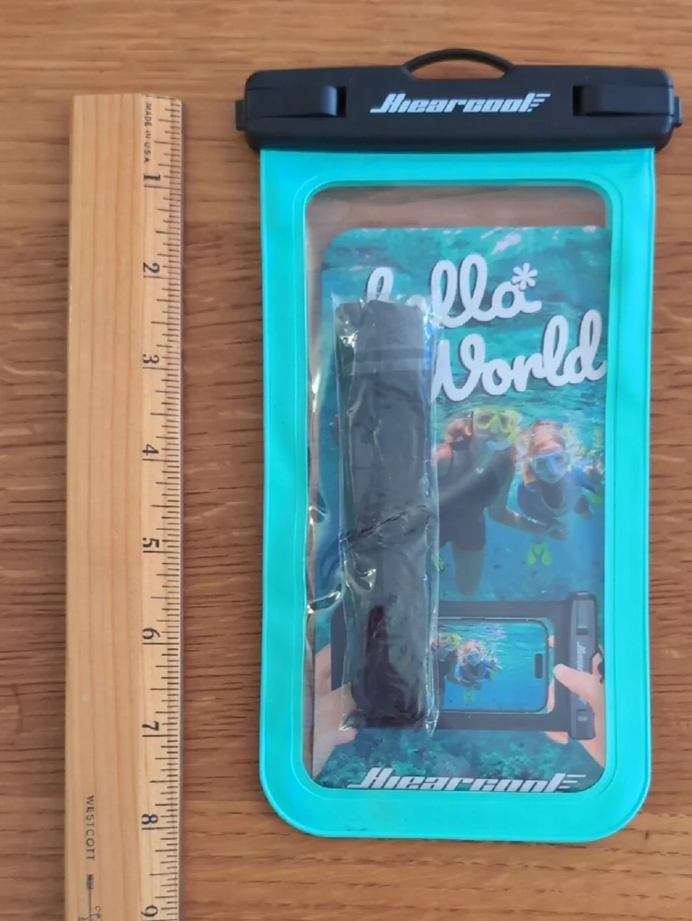 Waterproof Phone Pouch - Turquoise & Black